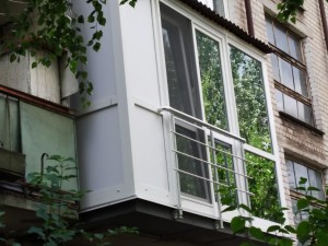 Перила алюминиевые французский балкон цвет серебро